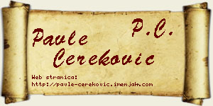 Pavle Čereković vizit kartica